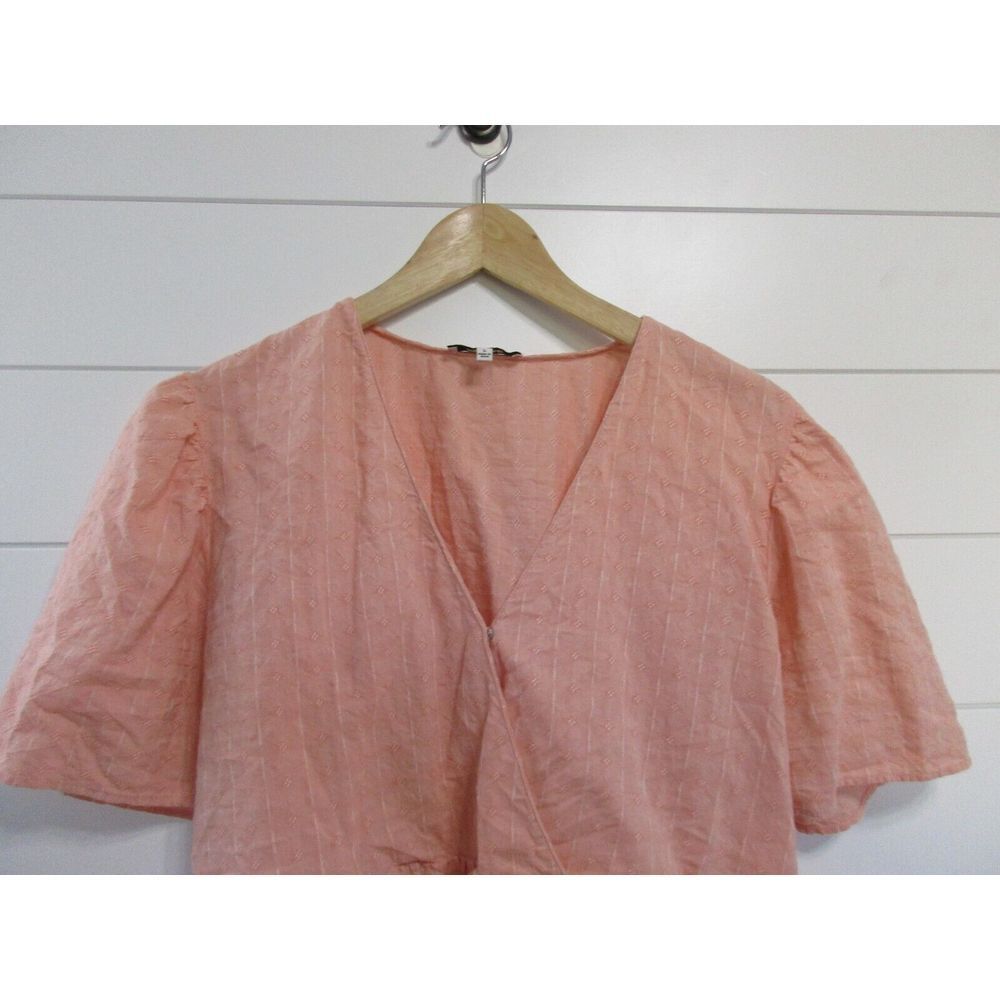 Madewell Peach Linen Peplum Blouse - Picture 3 of 9